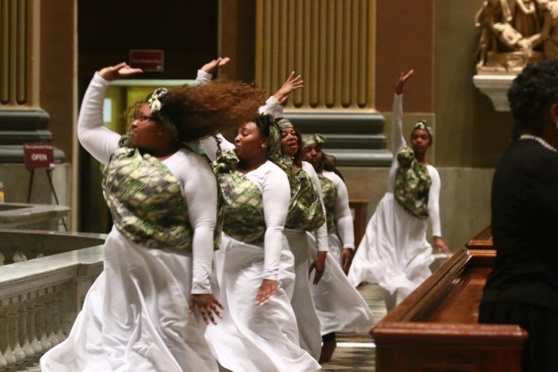 Immanuel Movement worshipping at the Cathedral of Saints Peter and Paul.
